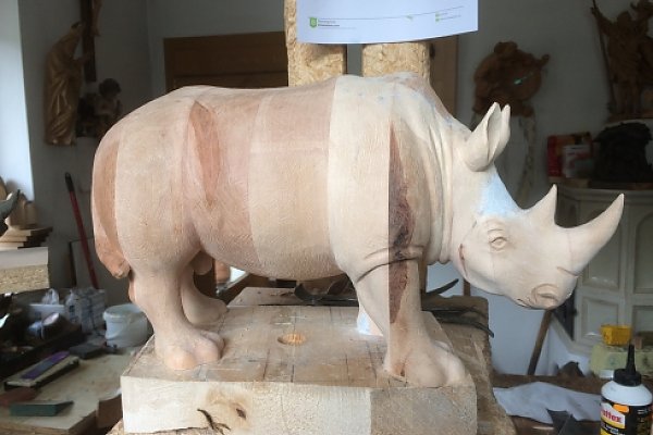 Rinocerus hand carved