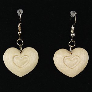 3812 - Earrings heart in heart hanging