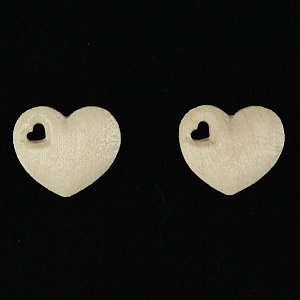 3803 - Earrings heart with heart hole