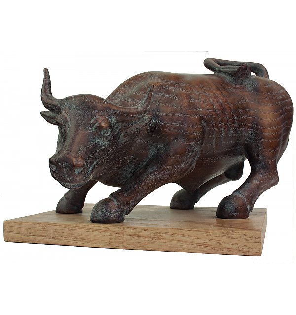 4882 - Wall street bull made in wood WASSERF