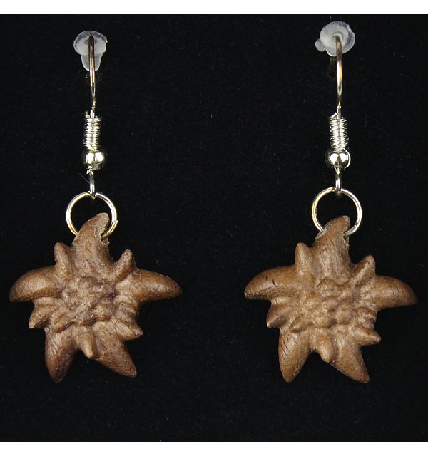 3816 - Earrings edelweiss hanging NUSSOEL