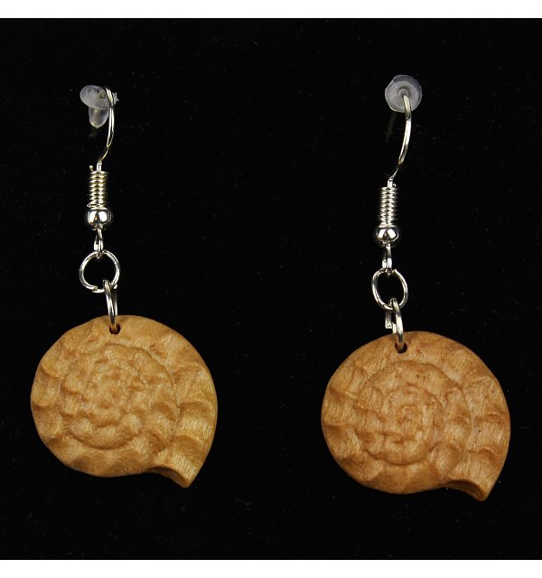 3814 - Earrings fossil hanging KIRSCHEOEL