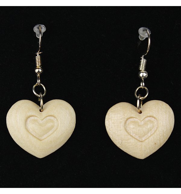 3812 - Earrings heart in heart hanging AHORNOEL