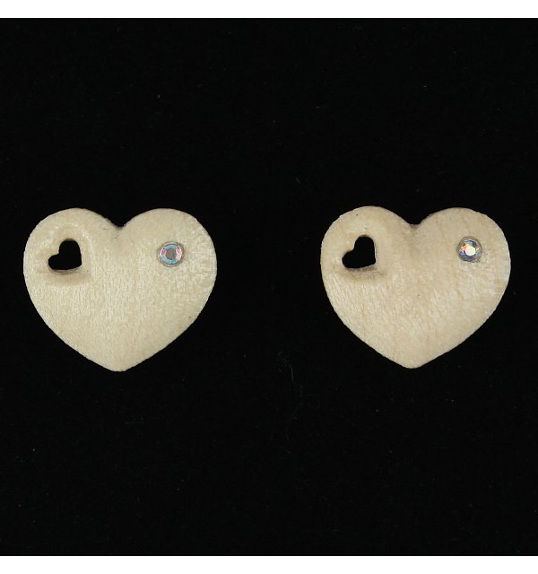 3803 - Earrings heart with heart hole AHORN_KR