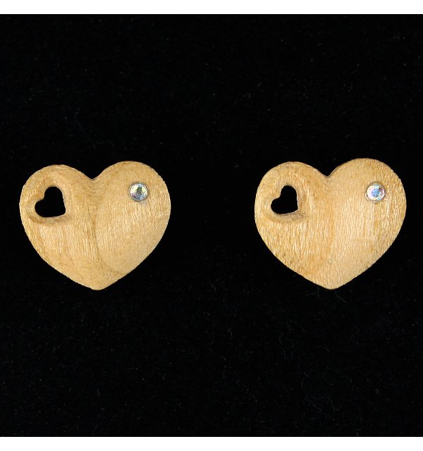 3803 - Earrings heart with heart hole KIRSCHE_KR