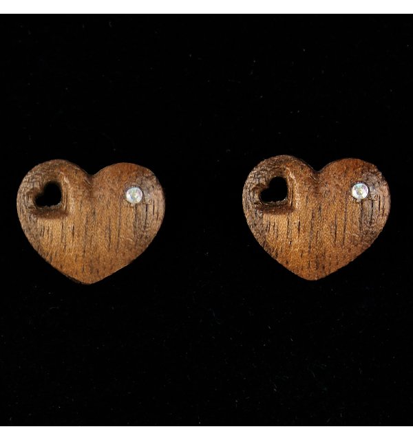 3803 - Earrings heart with heart hole NUSS_KR