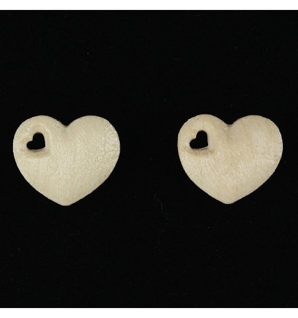3803 - Earrings heart with heart hole AHORNOEL