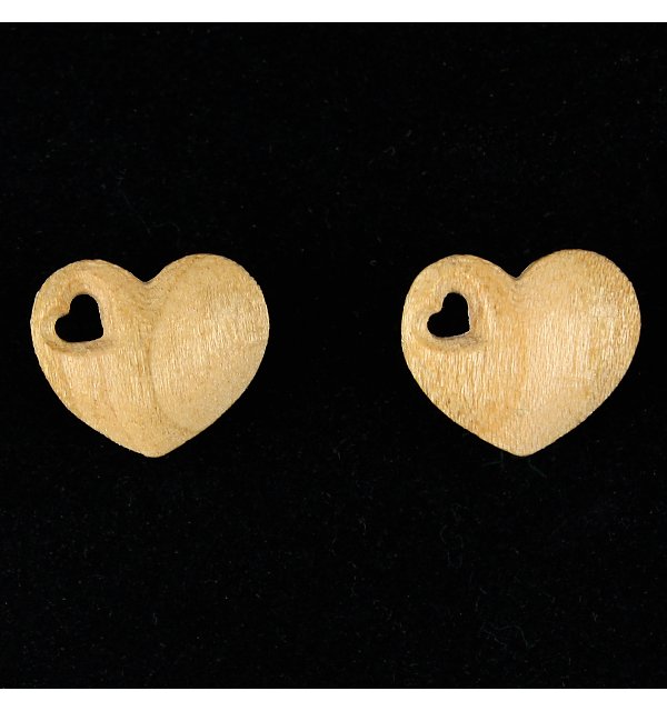 3803 - Earrings heart with heart hole KIRSCHEOEL