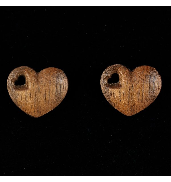 3803 - Earrings heart with heart hole NUSSOEL