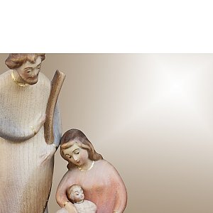 stylish carved Nativity in wood 