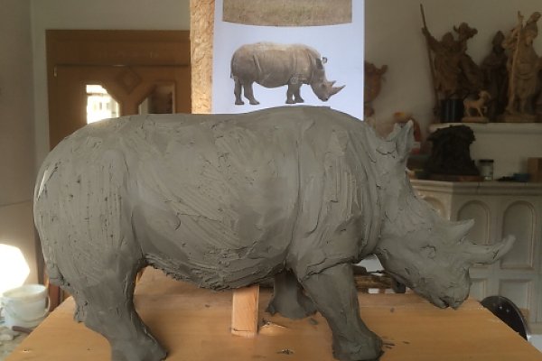 Rinoceronte fatto a mano